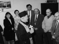 La sfinţirea sediului Crai nou, 1995
