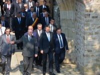 Iohannis şi Timofti în Cetatea de Scaun a Sucevei