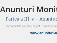 Ce anunturi publicam in Monitorul Oficial al Romaniei?