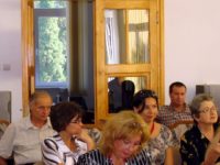 Maria Elena Cuşnir la o manifestare literară organizată la Biblioteca Bucovinei „I. G. Sbiera” Suceava