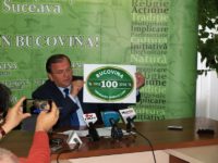 Gheorghe Flutur a prezentat ieri logoul Centenarului Unirii Bucovinei cu Ţara