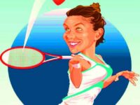 Un sucevean a adus-o pe Simona Halep pe „terenul de joc” al caricaturiştilor din întreaga lume