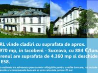 MRL vinde cladiri cu suprafata de aprox. 1970 mp si teren in suprafata de 4360 mp, in Iacobeni-Suceava, cu 884 euro/luna