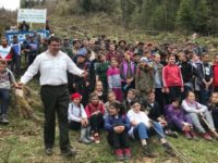 Sute de persoane au pus umărul la împădurirea câtorva hectare de teren la Stulpicani