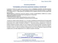 Lansarea proiectului “EXTINDEREA ACTIVITĂȚII SOCIETĂȚII MICHELLE CENTER SRL”