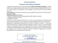 Lansarea proiectului “ACHIZIȚIE LINIE PRODUCȚIE MOBILĂ”