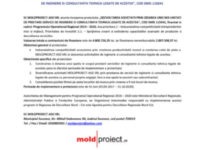 Lansare proiect „Dezvoltarea societatii prin crearea unei noi unitati de prestare servicii de inginerie si consultanta tehnica legate de acestea”, cod SMIS 115041