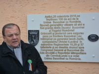 Placă aniversară dezvelită la fosta graniţă dintre Ducatul Bucovinei şi Regatul României