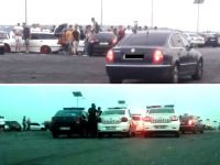 Poliţiştii au amendat mai mulţi şoferi adunaţi la periferia Sucevei pentru a face drifturi
