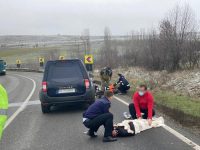 Accident cu doi răniţi grav