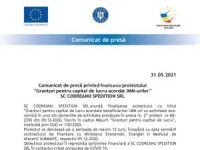 Comunicat de presă privind finalizarea proiectului „Granturi pentru capital de lucru acordat IMM-urilor” SC CODREANU SPEDITION SRL