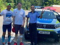 Poliţistul Ciprian Sfichi şi maratonistul Dănuţ Cernat au participat la un „maraton simbolic”