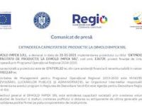 EXTINDEREA CAPACITATII DE PRODUCTIE LA DIMOLD IMPEX SRL
