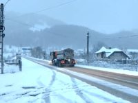 Circulaţie în condiţii de iarnă pe drumurile naţionale din judeţ