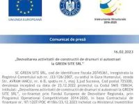Dezvoltarea activitatii de constructii de drumuri si autostrazi la GREEN SITE SRL