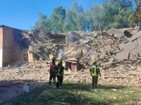 Şcoală bombardată în Ucraina