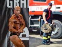 Radu Peţenghea, pompier militar sucevean, medaliat cu aur la categoria Culturism Masters Open