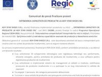 Comunicat de presă finalizare proiect „Extinderea capacitatii de productie la Ady Star Shoes SRL”