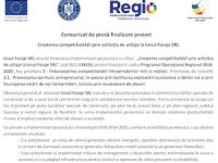 Comunicat de presă finalizare proiect „Creșterea competitivității prin achiziția de utilaje la Ionut Foraje SRL”