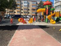 Locul de joacă din apropierea Bisericii Sf. Andrei este în plin proces de modernizare