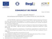 Anunț lansare proiect „Actualizarea tehnologiilor IT în cadrul firmei SC VOLTER SRL”