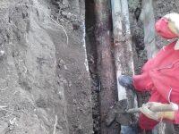 Magistrală de apă caldă distrusă în timpul unor lucrări de demolare