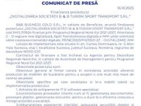 Finalizarea proiectului „DIGITALIZAREA SOCIETĂȚII B & B TURISM SPORT TRANSPORT S.R.L.”