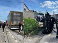 Coliziune între un autoturism şi un autotren