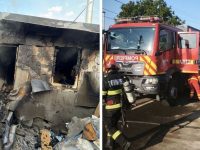 Incendiu puternic la o gospodărie din Dumbrăveni