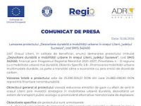 Lansarea proiectului „Dezvoltare durabilă a mobilității urbane în orașul Liteni, județul Suceava”, cod SMIS 342450
