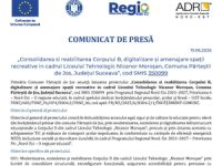 „Consolidarea si reabilitarea Corpului B, digitalizare și amenajare spații recreative in cadrul Liceului Tehnologic Nicanor Moroșan, Comuna Pârteștii de Jos, Județul Suceava”, cod SMIS 350099